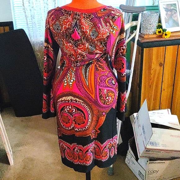 Medium multicolor curve hugging Bailey Blue women's dress - Picture 5 of 7